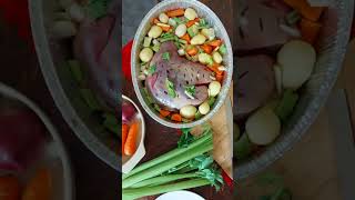 Haunch of Venison Slow Cooked with Fresh Vegetables in Guinessshortsyoutube [upl. by Delcina]