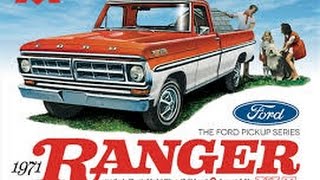 Moebius 125 1971 Ford F100 Ranger XLT Pickup Model Kit Review [upl. by Evin]