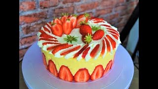 RECETTE DU FRAISIER A LA CREME DIPLOMATE [upl. by Renado412]