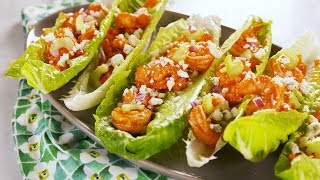 LowCarb Buffalo Shrimp Lettuce Wraps [upl. by Erie805]