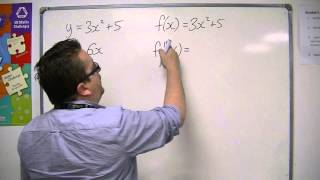 AQA Core 1 707 Function Notation for Differentiation [upl. by Mccord349]