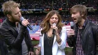 Lady Antebellum  Sugar Bowl 2010  National Anthem [upl. by Lindsley]