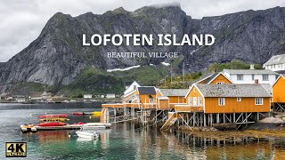 Norway 4k  Lofoten Island Tour With Super Beautiful Colorful Wooden Houses Natural Masterpieces [upl. by Yanej310]