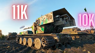 World of Tanks Waffenträger auf E 100  11K Damage 6 Kills amp 5x WT auf E 100  10K Damage [upl. by Dinerman]