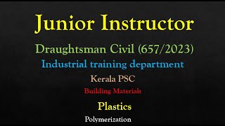 Junior Instructor Draughtsman Civil 6572023 Industrial training department Building materials [upl. by Sirahs312]