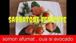 avocado cu ou si somon afumat retete simple de sarbatori Avocado bun pentru sanatate [upl. by Ahtelra]