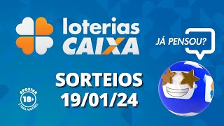 Loterias CAIXA  19012024 [upl. by Naanac]