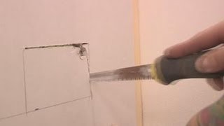 How To Cut Square Hole In Drywall [upl. by Leveridge]