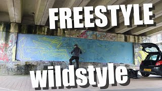 FREESTYLE WILDSTYLE GRAFFITI PIECE  HAVING FUN WHAT ITS ALL ABOUT [upl. by Suelo]