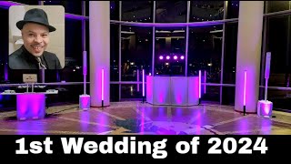 DJ Gig Log  1st Wedding of 2024  All White Setup in ACTION  22424 [upl. by Ameekahs]