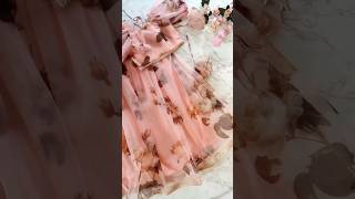 Girls Organza lehenga choli 🌸MEESHOytshorts fashion dress shorts organza lehenga online yt [upl. by Sulrac]