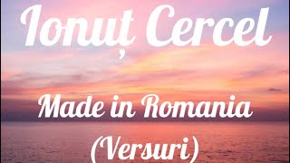 Ionuț Cercel  Made in Romania Versuri [upl. by Eidnil]