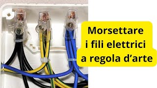 Morsetto ai fili elettrici nelle cassette di derivazione [upl. by Hollah]