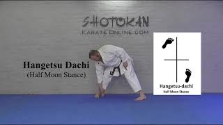 Hangetsu Dachi Shotokan Karate Stances [upl. by Joung921]