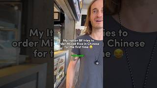 Italian tries to order food in Chinese singaporefood foodie [upl. by Zurciram852]