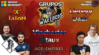 WARLORDS 2  AccM vs TaToH  Liereyy vs DauT  Vinchester vs Sitaux Ronda 4  Dia 9 [upl. by Haek]