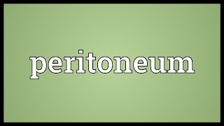 Peritoneum Meaning [upl. by Wilhelmina]