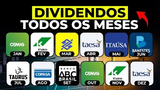 CARTEIRA DE AÇÕES PARA RECEBER DIVIDENDOS TODOS OS MESES  ESTRATÉGIA BARSI DE RENDA PASSIVA [upl. by Acired]