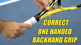 What Are The Correct One Handed Backhand Grips  Ace Academy Tennis  Cesar Morales [upl. by Fiden]