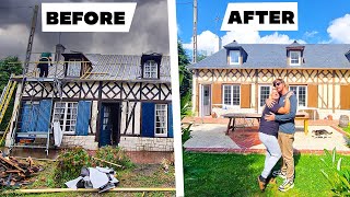 TIMELAPSE 1 AN DE RENOVATION  UN COUPLE RENOVE UNE MAISON NORMANDE EN 30 MIN [upl. by Boy]