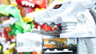 よみがえる Power Rangers Dino Super Charge Titano Charge Megazord ギガントキョウリュウジン [upl. by Pass]