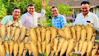 Bharela Marcha with Chavana masala ka bhajiya  village cooking masti  Darshak Kathrotiya vlog [upl. by Anzovin973]