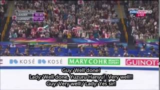 Yuzuru Hanyu best comments Worlds 2014 [upl. by Saunders630]