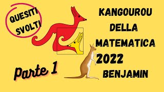 Quesiti svolti GARA MATEMATICA 🦘KANGOUROU 2022  Parte 1 Per esercitarsi  prima e seconda media [upl. by Ziom]