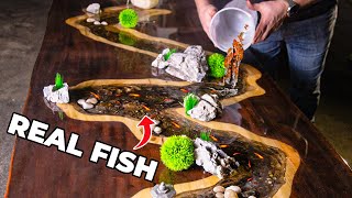 I Build A Table With A Stream for Real Fish [upl. by Artenak]