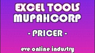 Tools series  Intro and pricer  excel for eve online industry [upl. by Sirromal621]