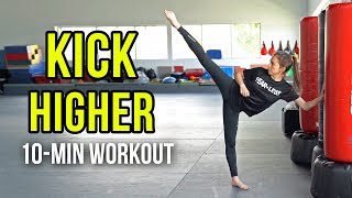 10MIN WORKOUT FOR HIGHER KICKS Follow Along  Taekwondo [upl. by Wain]