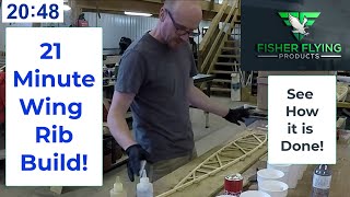 TWENTYONE MINUTE RIB BUILD SEE HOW IT IS DONE Fisher Flying Products Newsletter [upl. by Helyn]