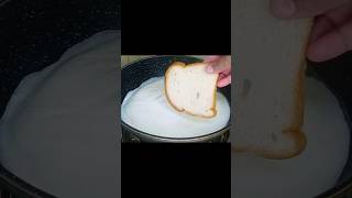 A delicious dessert recipe with bread in boilling hot milk cooking shorts food recipe [upl. by Ynnos]