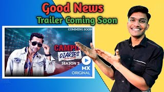 Campus Diaries Season 2 Official Trailer  Harsh Beniwal  Saloni Gaur and Ritvik Sahore [upl. by Lunn]