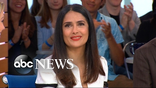 Salma Hayek weighs in on wearing the same outfit to the office daily [upl. by Ennayk]