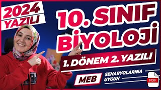 10Sınıf Biyoloji 1Dönem 2Yazılı 20232024 yazılı biyoloji [upl. by Dallis]