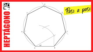Como Dibujar un Heptágono a partir del Lado Polígonos Regulares dada la medida del Lado [upl. by Sidonia]