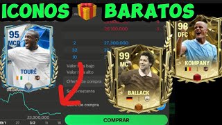 ICONOS REGALADOS QUE DEBES FICHAR EN EL MERCADO FC MOBILE 24 [upl. by Rashida]