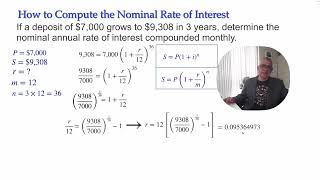 Finding the Nominal Rate of Interest [upl. by Nonnaehr]