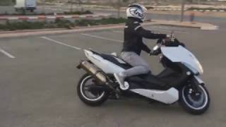 2011 YAMAHA TMAX WHITEMAX 500 ABS AKRAPOVIC ТИМАКС טימקס [upl. by Scharf]