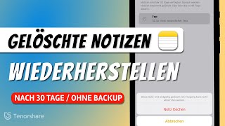 iPhone Gelöschte Notizen wiederherstellen  ohne Backup 2024 [upl. by Borras875]