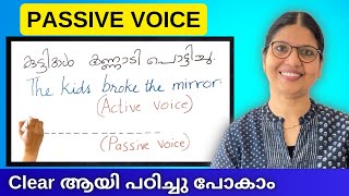 PASSIVE VOICE ഈസിയായി പഠിക്കാം  Basic English Grammar in Malayalam  Spoken English Lesson  186 [upl. by Delcina135]