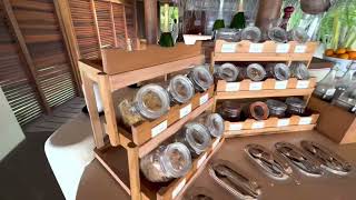 Huvafen Fushi Maldives  Celsius restaurant  breakfast 🥞 food 🍱 display [upl. by Carlene]