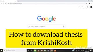 How to Thesis download from KrishiKosh  KrishiKosh se thesis kaise download kare🌏 📒 📚 [upl. by Lyrrehs]