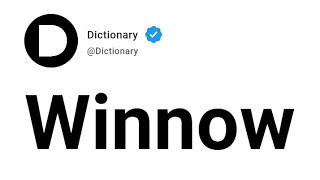 Winnow Meaning In English [upl. by Kimber200]