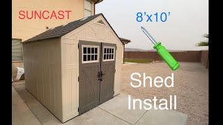 Suncast Shed install 8x10 Step by Step BMS 8100 [upl. by Ierbua]