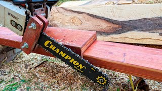 Mini Chainsaw Mill  Building a DIY Mill Guide Jig  Free Plans [upl. by Eirolav435]