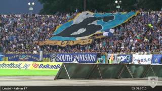 Levski fans against Kalmar HD [upl. by Darin]