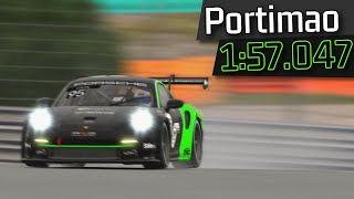 iRacing Porsche 911 GT3 Cup 992 Wet HOTLAP 157047  2024 S4 W4 Portimao [upl. by Ahsemak914]