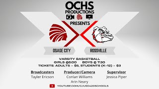 2624 Osage City Vs Rossville High School Basketball [upl. by Zelikow]